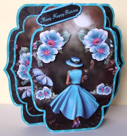 Moon Fleurs 3 -  Quick & Easy Pop-out Card Mini-kit by Margaret McCartney