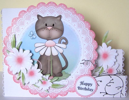 Cute Cat Scolloped Topper 5 by Margaret McCartney