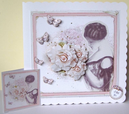 Vintage Flower Lady Peach 1300 by Margaret McCartney