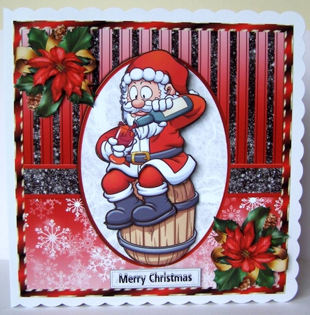 Santa Having a Glass of Wine by Margaret McCartney