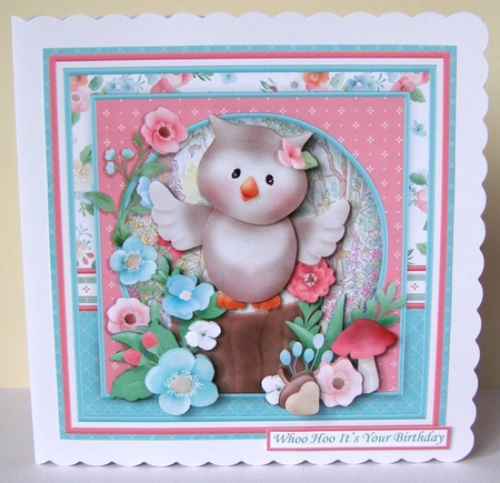 WHOO HOO ITS YOUR BIRTHDAY 8x8 Decoupage & Insert Mini Kit by Margaret McCartney