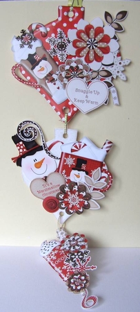 Snuggles & Cocoa Hanging Baubles Trio by Margaret McCartney