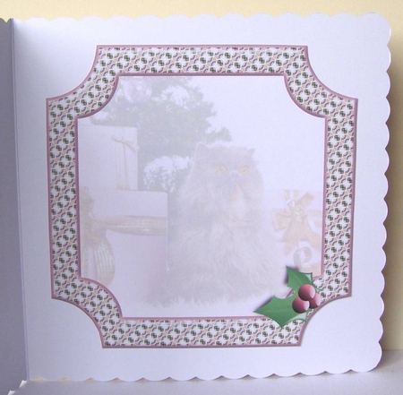JJ PETS LOVE CHRISTMAS TOO CAT WITH GIFTS 8X8 INSERT BLANK by Margaret McCartney