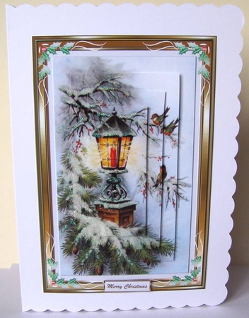 Christmas Robin Pyramid Topper by Margaret McCartney