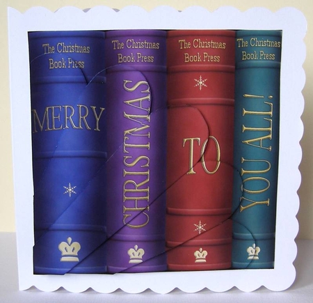 Merry Christmas to You All! Books Fan Pyramage Topper by Margaret McCartney