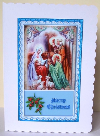 Christmas 5x8 Pyramid Card Front 3 by Margaret McCartney