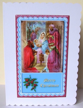Christmas 5x8 Pyramid Card Front 4 by Margaret McCartney