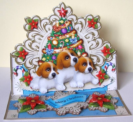 Blue Christmas Easel Mini Kit. 2 by Margaret McCartney