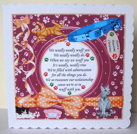 PAWSOME CATS A FUNNY VERSE CARD FROM THE CATS by Margaret McCartney