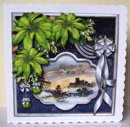 Starry Night Poinsettia Palette 7 by Margaret McCartney