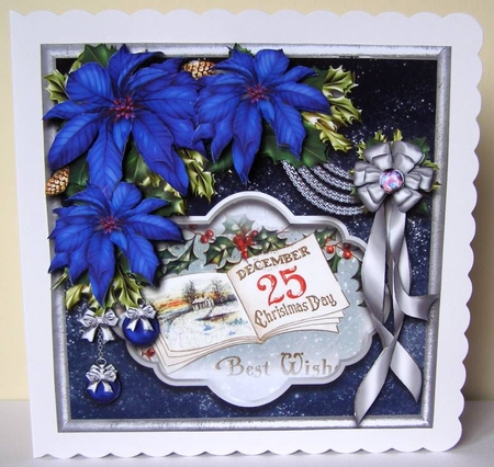 Starry Night Poinsettia Palette 18 by Margaret McCartney