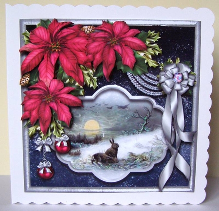 Starry Night Poinsettia Palette 24 by Margaret McCartney