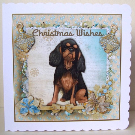 Christmas Wishes King Charles Spaniel  by Margaret McCartney