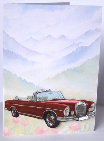 Wiesman & Stuttgart cars decoupage sheet by Margaret McCartney