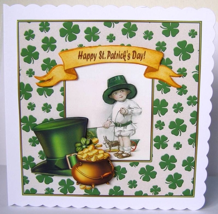 Vintage Lucky Boy St. Patricks Day Card Making Kit by Margaret McCartney