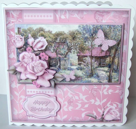 Country Garden Decoupage Card Mini Kit by Margaret McCartney