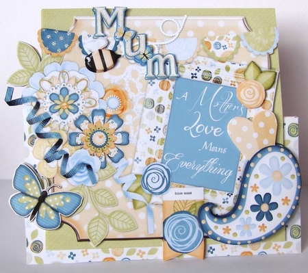 Spring is in the Air Over the Edge Tent Card & Envelope (Large) by Margaret McCartney