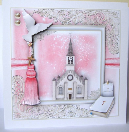 Confirmation/Communion Church Female Card Front Kit by Margaret McCartney