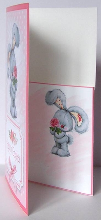 Pink Bunny Voucher/Money Wallet/Pocket by Margaret McCartney