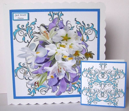 Blue and White Topper 7x7 by Margaret McCartney