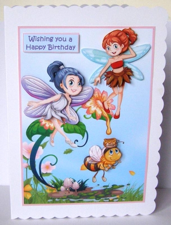 Fairies and the honey bee A5 by Margaret McCartney