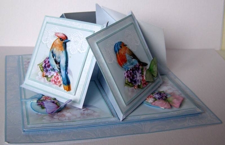 Birds and Butterflies Quad Easel Kit.1 by Margaret McCartney