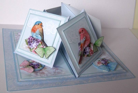 Birds and Butterflies Quad Easel Kit.1 by Margaret McCartney