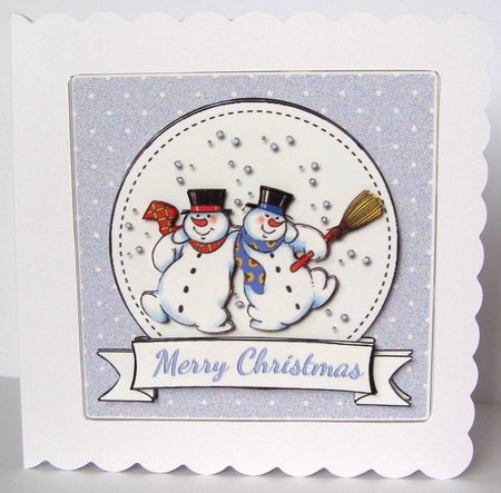 Dancing Snowmen - version 4 by Margaret McCartney