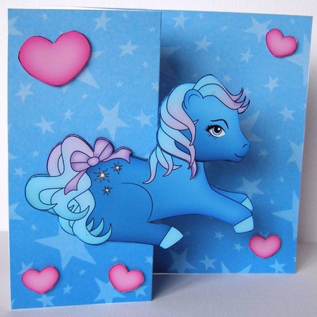 3D Shaped No-Hole Fold Back Mini Kit -   Cute Little Pony Twinkle by Margaret McCartney