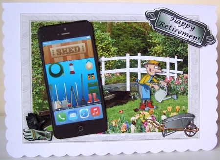 Gardening Phone Card - Birthday, Fathers Day, Retirement by Margaret McCartney