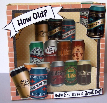 3D Shadow Box Card Mini Kit  -  The Ale House Beer shop by Margaret McCartney