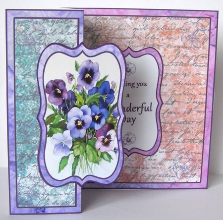 FB Blue Pansies BD by Margaret McCartney