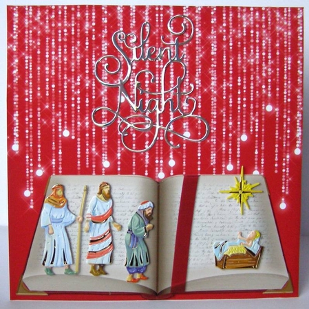 Christmas 3 Sparkly Party Lights Background by Margaret McCartney
