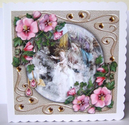 Frosted Nativity Orb 5 by Margaret McCartney