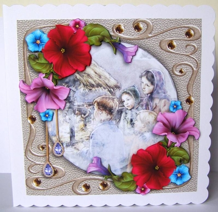 Frosted Nativity Orb 6 by Margaret McCartney