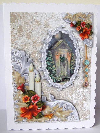 Christmas Foiled Champagne A by Margaret McCartney