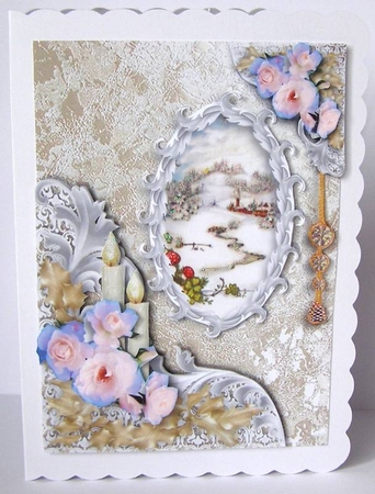 Christmas Foiled Champagne B by Margaret McCartney