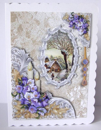 Christmas Foiled Champagne E by Margaret McCartney