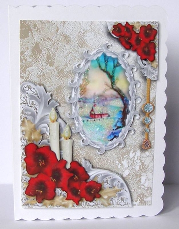 Christmas Foiled Champagne I by Margaret McCartney