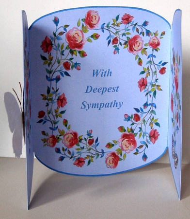 Rambling Roses 3 Panel Gatefold Card Kit - With Deepest Sympathy by Margaret McCartney