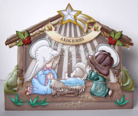 Christmas Nativity Tent Quick Card - Sheet-2 by Margaret McCartney