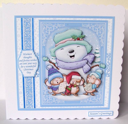 SINGALONG SNOWMAN 7.5 Christmas decoupage & Insert Mini Kit by Margaret McCartney