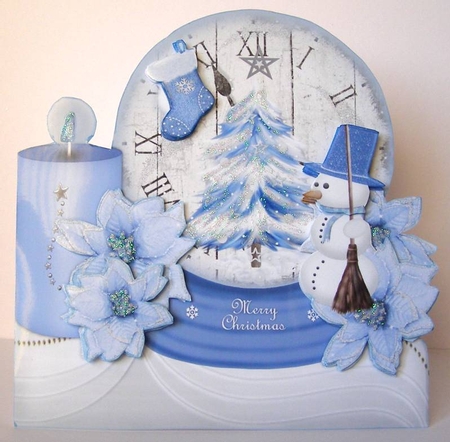 Vintage Clock  Christmas Time by Margaret McCartney