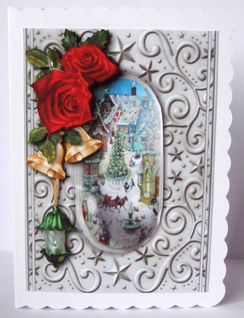 Embossed Stars - Village Center by Margaret McCartney