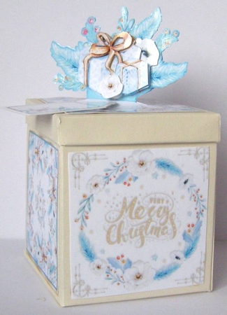 Table & Tree Gift Box - Christmas In Blue by Margaret McCartney