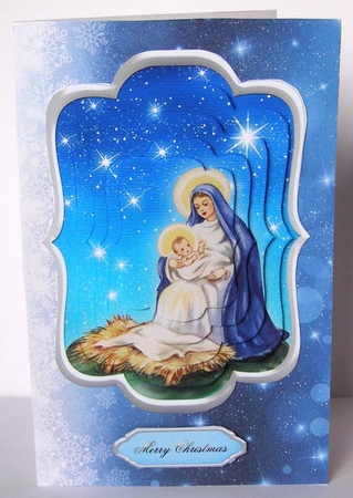 Mother Mary Pyramid Christmas Topper by Margaret McCartney