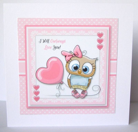 I Will OWLWAYS Love You Topper/Insert by Margaret McCartney