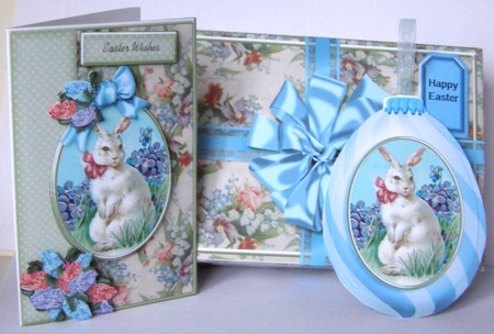 3D Easter Egg Bauble Card And Gift Box-2 by Margaret McCartney