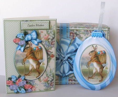 3D Easter Egg Bauble Card And Gift Box-4 by Margaret McCartney