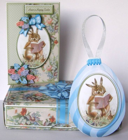 3D Easter Egg Bauble Card And Gift Box-7 by Margaret McCartney